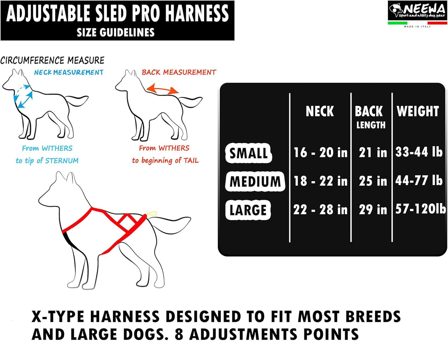 Adjustable Sled Pro Dog Harness - Small, Yellow